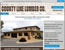 Tablet Screenshot of countylinelumberco.com